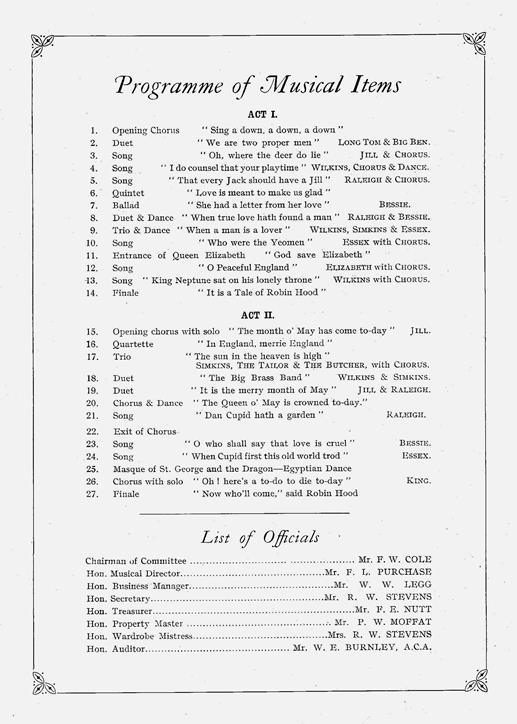 Merrie England 1929 - Programme Page 7